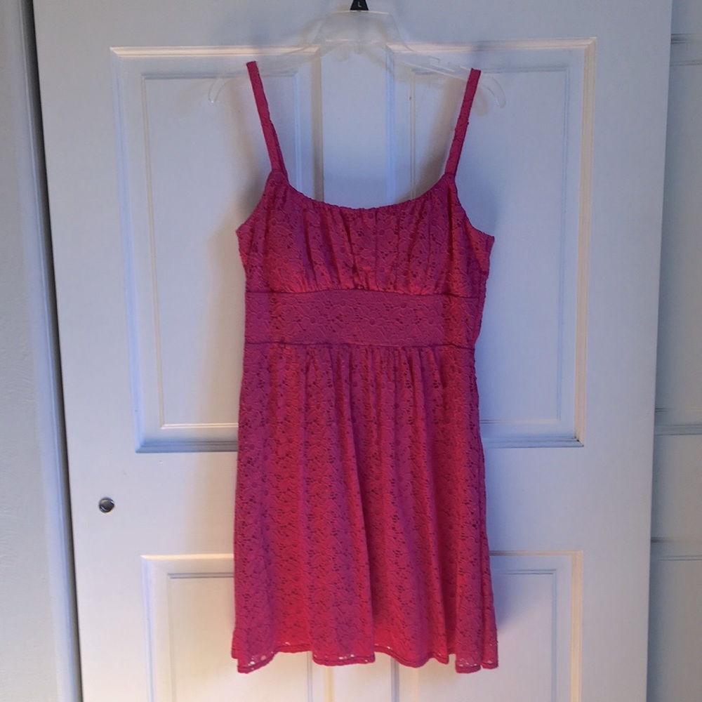 Pink floral cocktail dress women’s size 10